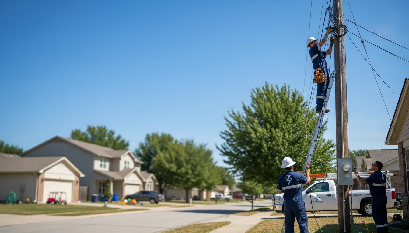 Residential electrician providing installation services in Dill City, OK